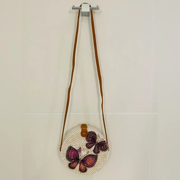 Woven Round Bali  Bag - Picture 2 of 7